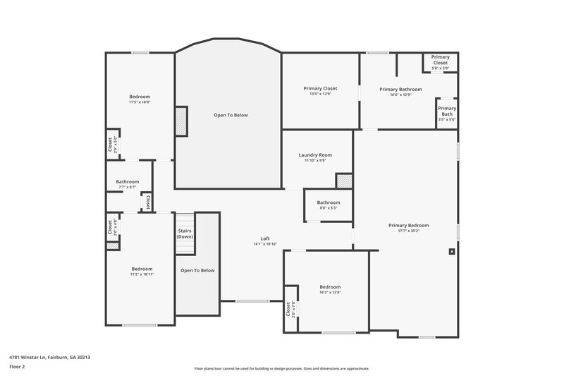 3,090/Mo, 4781  Winstar Ln Fairburn, GA 30213 Floor Plan View 2