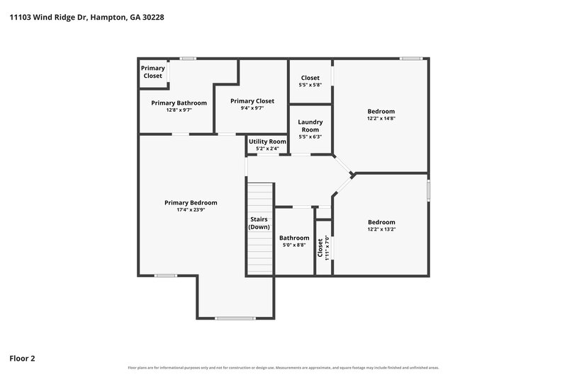 2,315/Mo, 11103 Wind Ridge Dr Hampton, GA 30228 Floor Plan View 2