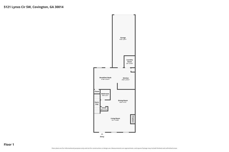1,690/Mo, 5121 Lynxs Cir SW Covington, GA 30014 Floor Plan View
