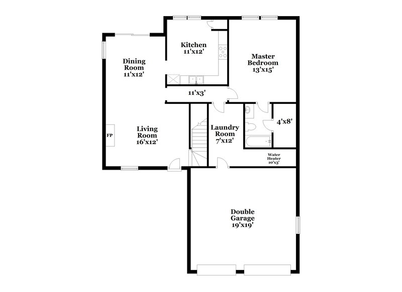 1,760/Mo, 5275 Forest Downs Ln College Park, GA 30349 Floor Plan View