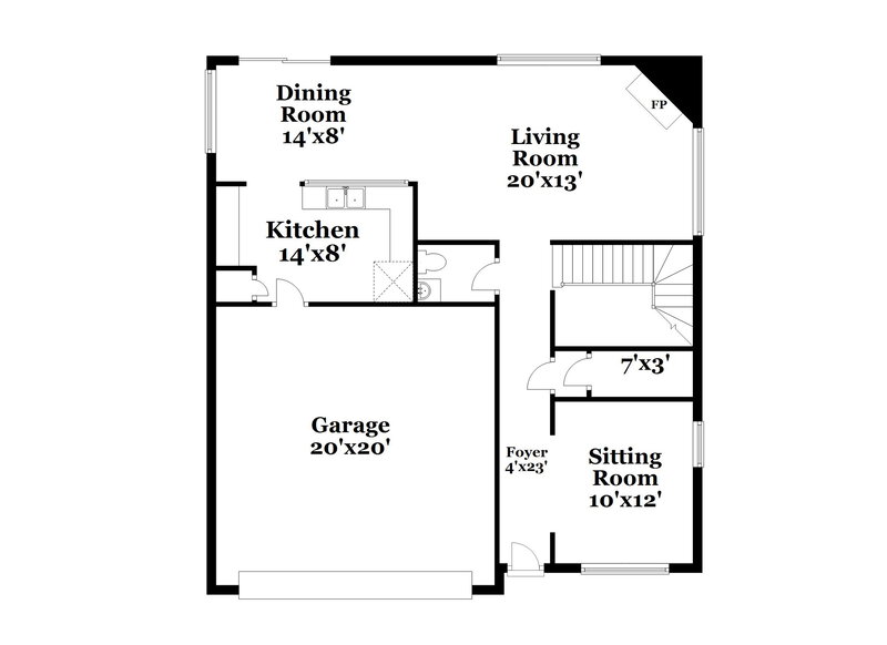 2,230/Mo, 3582 Aberdeen Way Douglasville, GA 30135 Floor Plan View