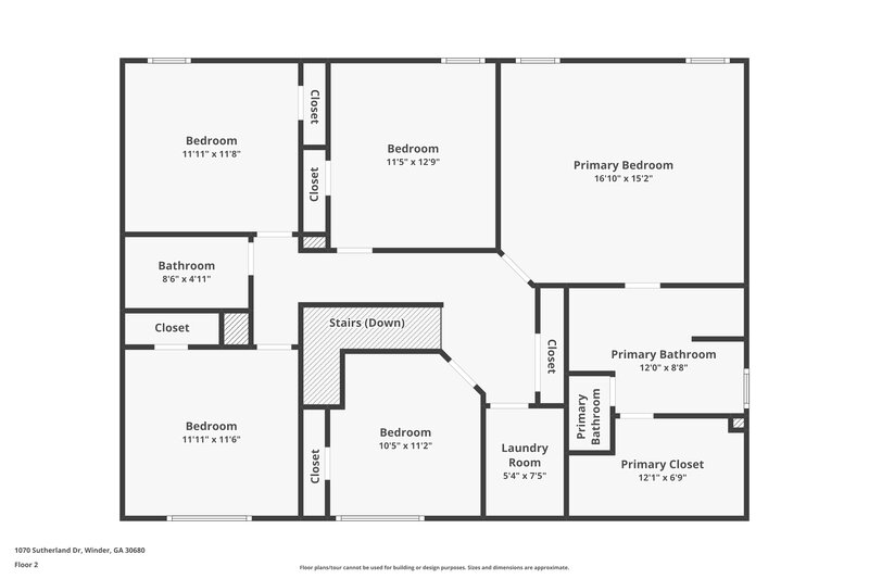 3,210/Mo, 1070 Sutherland Drive Winder, GA 30680 Floor Plan View 3