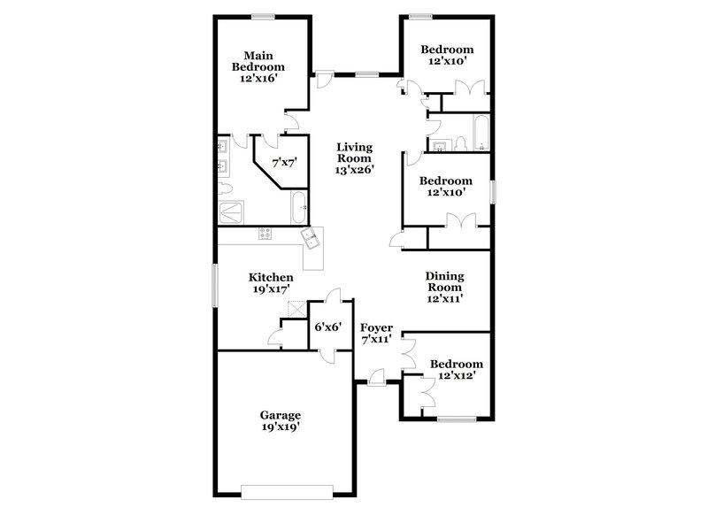 2,265/Mo, 4890 Summersun Dr Morrow, GA 30260 Floor Plan View