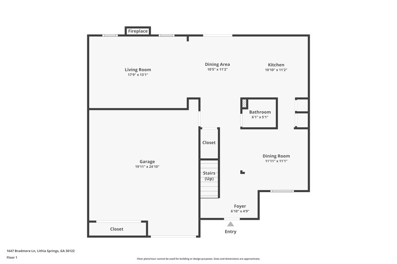 2,170/Mo, 1647 Bradmere Ln Lithia Springs, GA 30122 Floor Plan View
