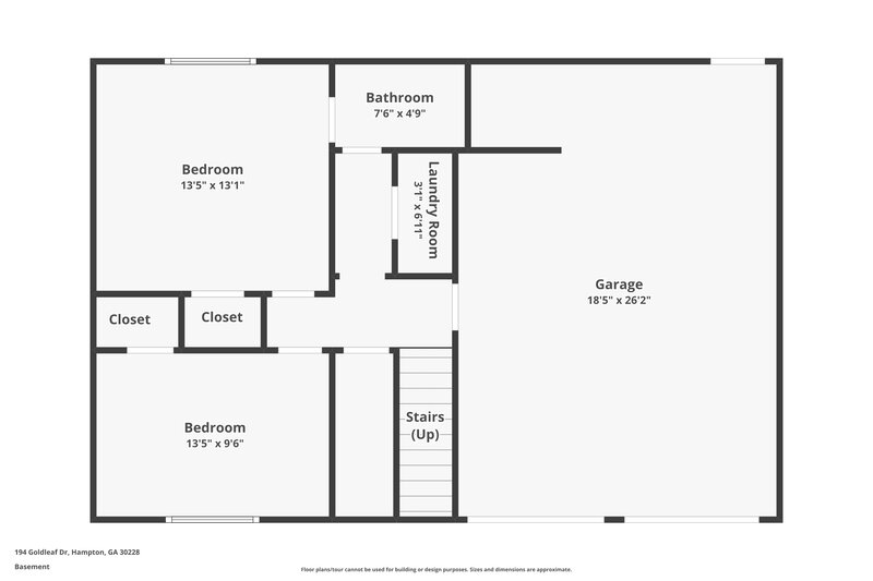 1,675/Mo, 194 Goldleaf Dr Hampton, GA 30228 Floor Plan View
