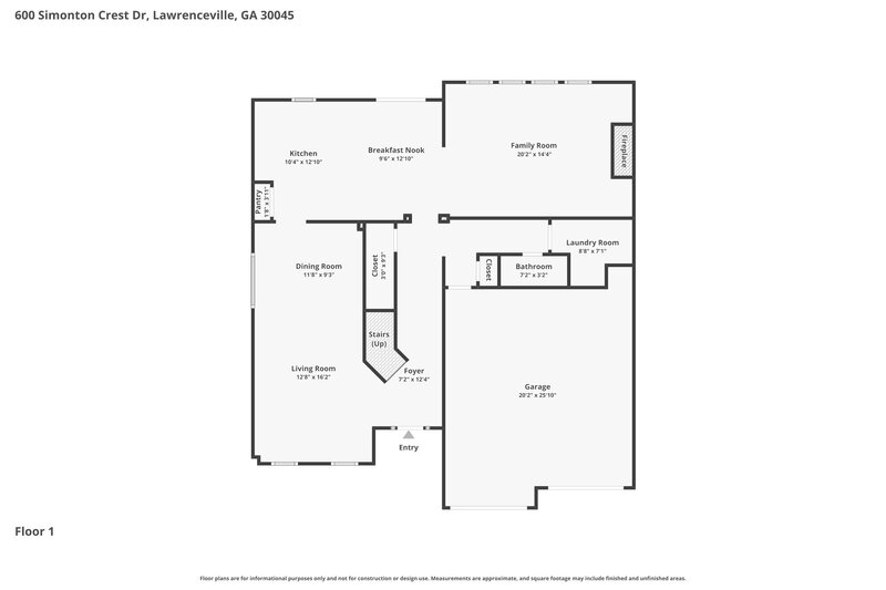 2,645/Mo, 600 Simonton Crest Dr Lawrenceville, GA 30045 Floor Plan View