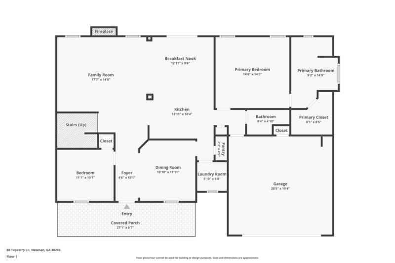 2,230/Mo, 88 Tapestry Ln Newnan, GA 30265 Floorplan View