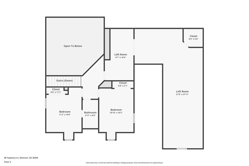 2,230/Mo, 88 Tapestry Ln Newnan, GA 30265 Floorplan View 2