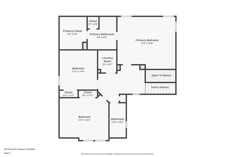 1,990/Mo, 157 Paxton Pl Newnan, GA 30263 Floor Plan View 2