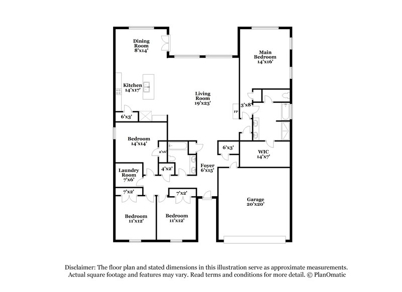 1,985/Mo, 384 Huntleigh Shores Ln Dallas, GA 30132 Floor Plan View