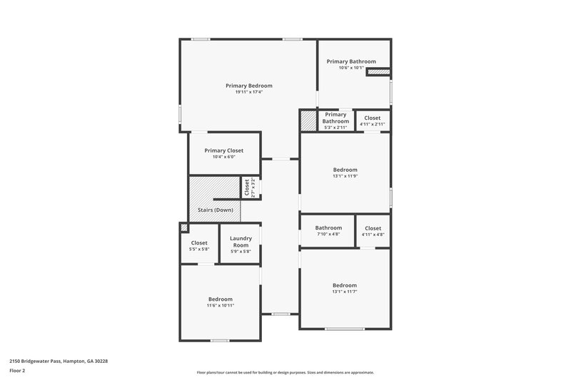 2,190/Mo, 2150 Bridgewater Pass Hampton, GA 30228 Floorplan View 2
