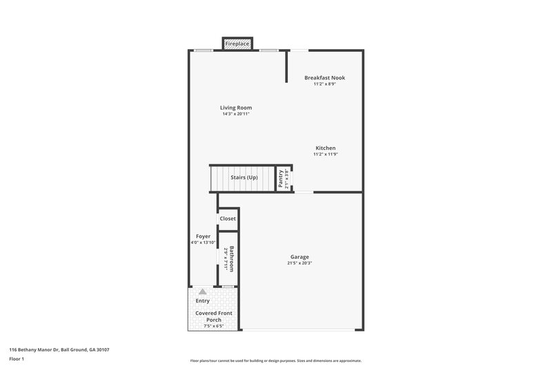 1,810/Mo, 116 Bethany Manor Dr Ball Ground, GA 30107 Floor Plan View