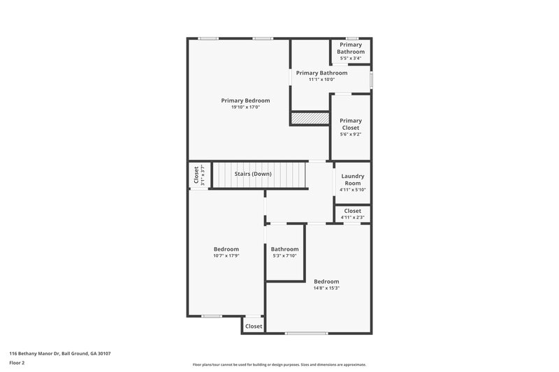 1,810/Mo, 116 Bethany Manor Dr Ball Ground, GA 30107 Floor Plan View 2