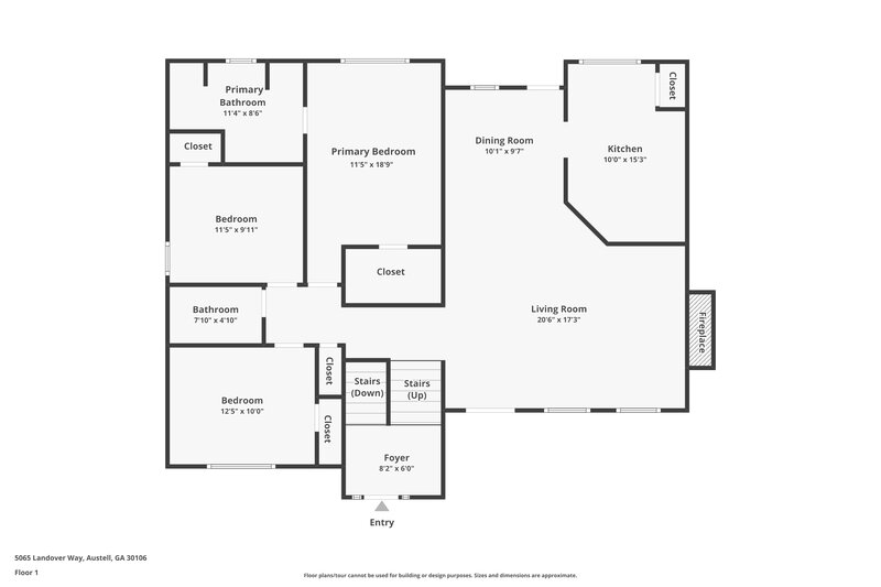 3,990/Mo, 5065 Landover Way Austell, GA 30106 Floor Plan View 2