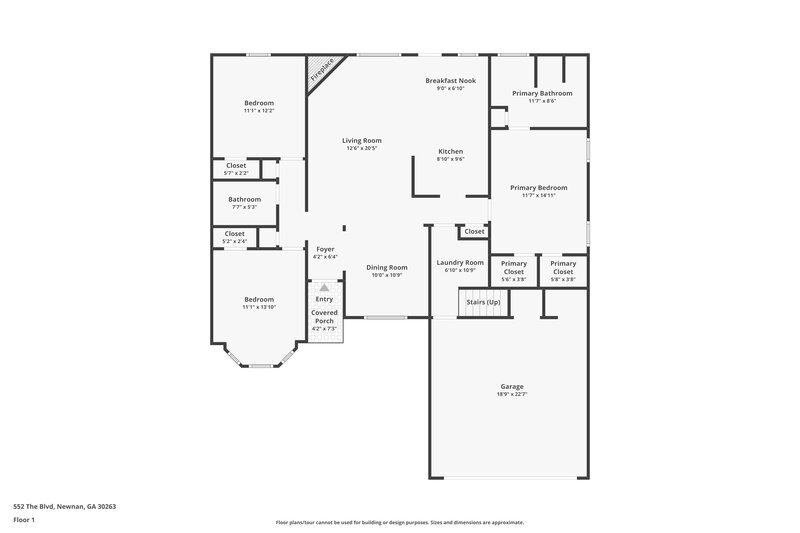 2,010/Mo, 552 The Blvd Newnan, GA 30263 Floor Plan View