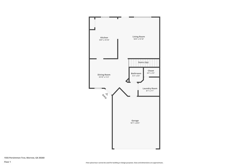 1,900/Mo, 1555 Persimmon Trace Morrow, GA 30260 Floor Plan View