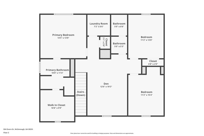 2,185/Mo, 504 Overo Dr McDonough, GA 30253 Floor Plan View 2