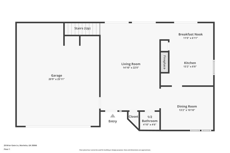 3,000/Mo, 20 Briar Gate Ln Marietta, GA 30066 Floor Plan View