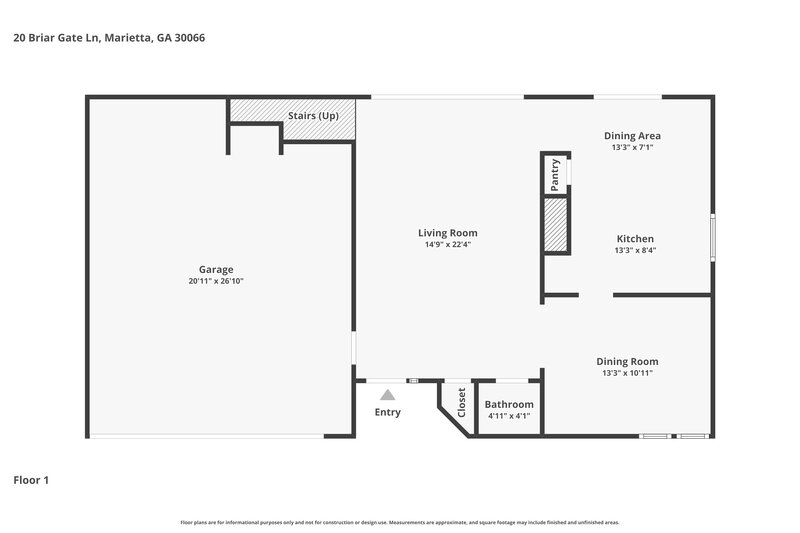 2,505/Mo, 20 Briar Gate Ln Marietta, GA 30066 Floor Plan View
