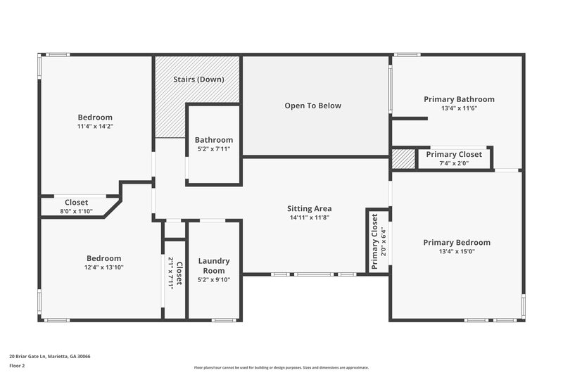 3,000/Mo, 20 Briar Gate Ln Marietta, GA 30066 Floor Plan View 2
