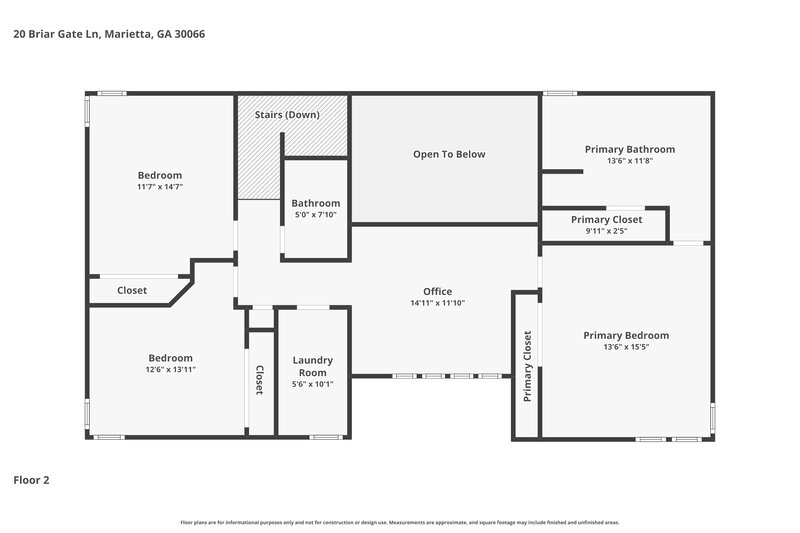 2,505/Mo, 20 Briar Gate Ln Marietta, GA 30066 Floor Plan View 2