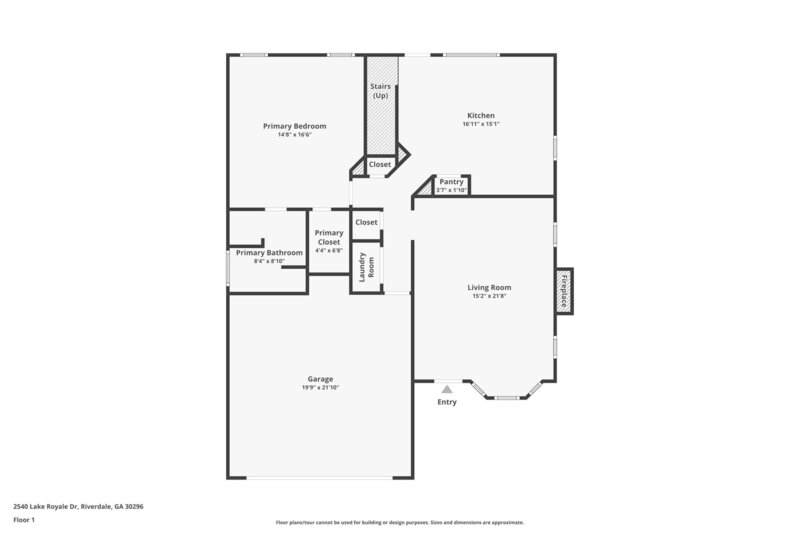 1,990/Mo, 2540 Lake Royale Dr Riverdale, GA 30296 Floorplan View