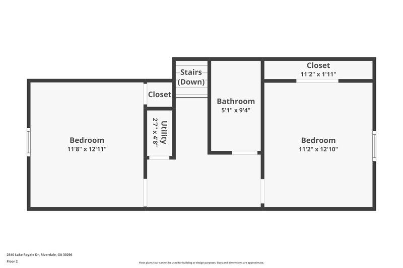 1,990/Mo, 2540 Lake Royale Dr Riverdale, GA 30296 Floorplan View 2