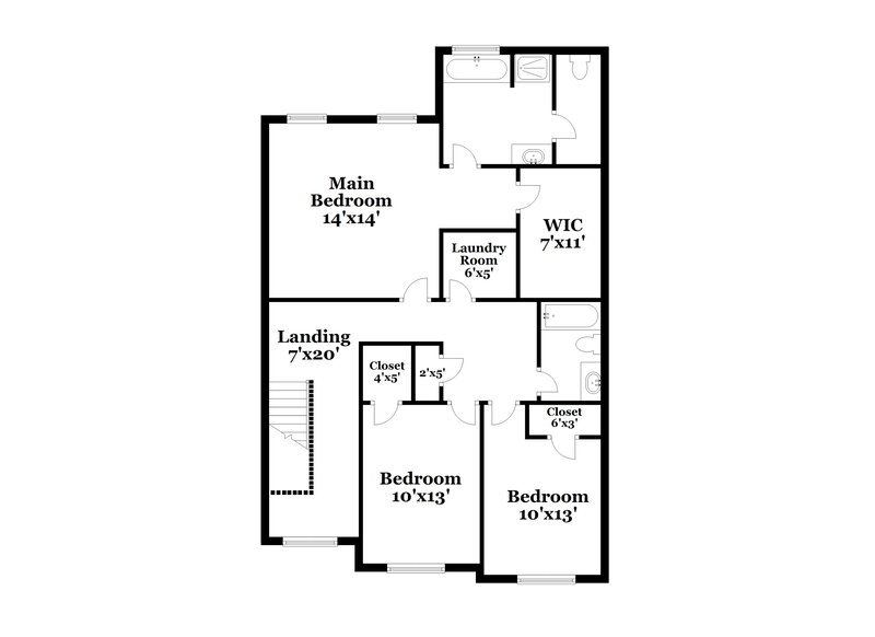 2,055/Mo, 1439 Persimmon Trace Morrow, GA 30260 Floorplan View 2
