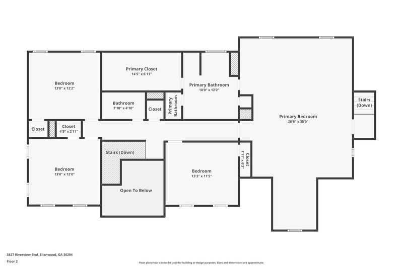 2,425/Mo, 3827 Riverview Bnd Ellenwood, GA 30294 Floor Plan View 2