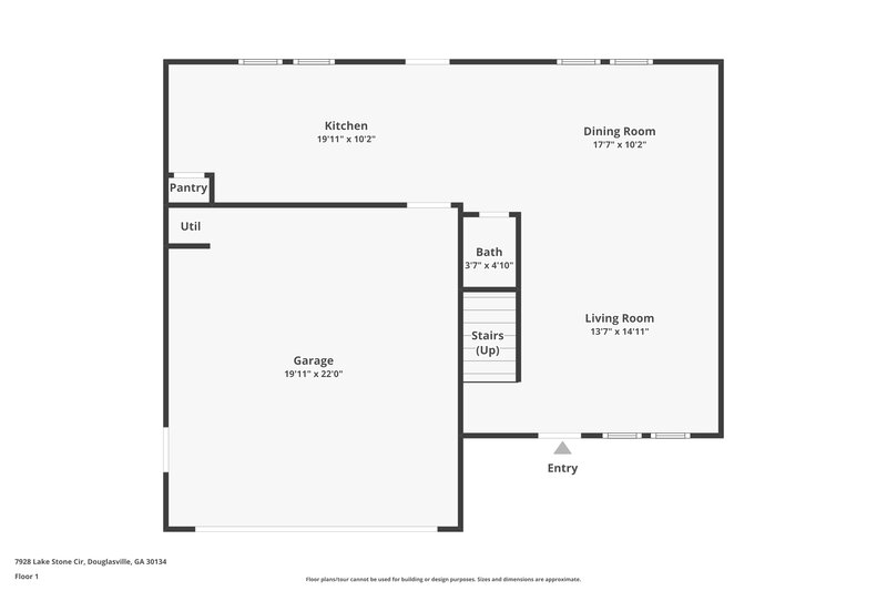 1,985/Mo, 7928 Lake Stone Cir Douglasville, GA 30134 Floorplan View