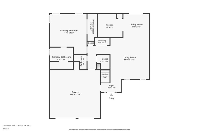 1,830/Mo, 100 Hayes Park Ct Dallas, GA 30132 Floor Plan View