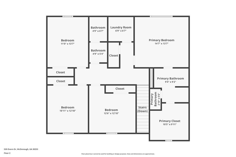 2,245/Mo, 520 Overo Dr McDonough, GA 30253 Floor Plan View 2