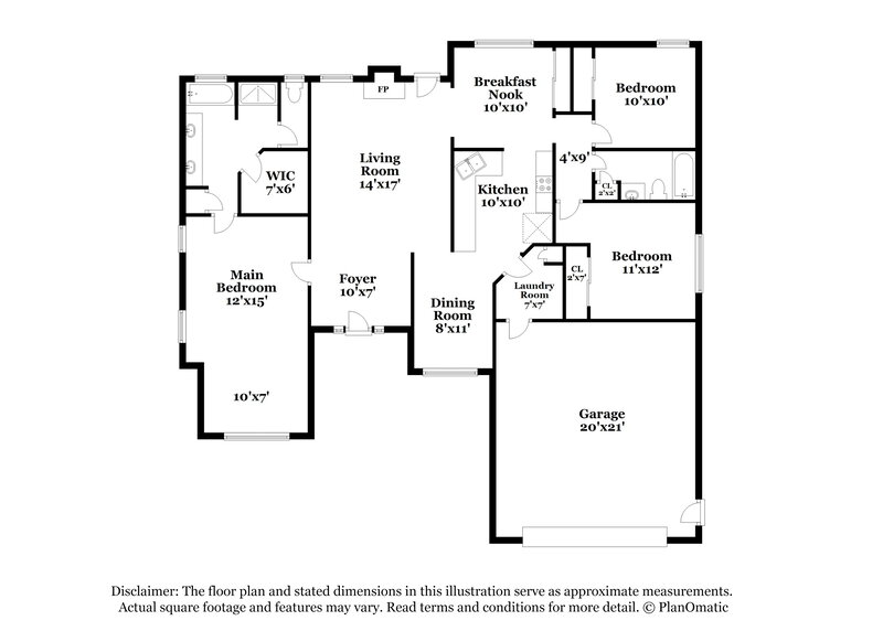 2,020/Mo, 134 Westridge Cir Dallas, GA 30132 Floor Plan View