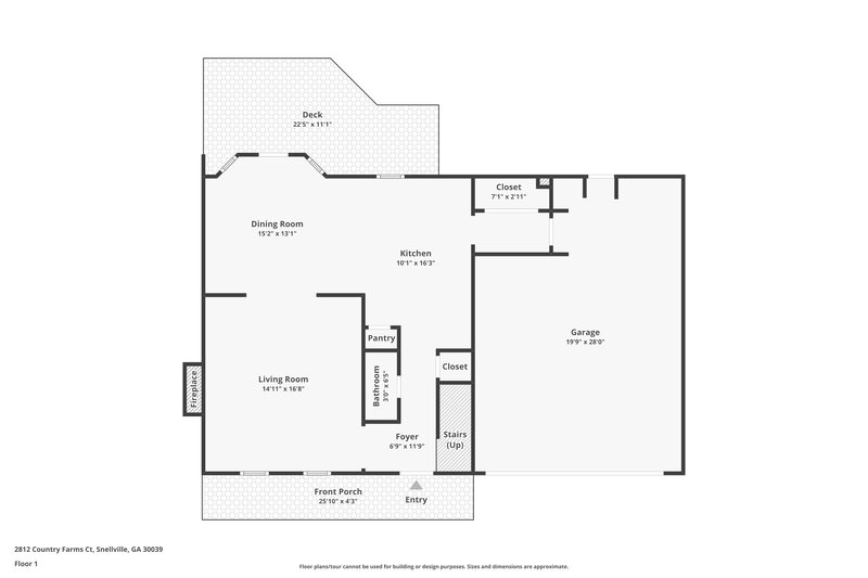 1,900/Mo, 2812 Country Farms Ct Snellville, GA 30039 Floor Plan View