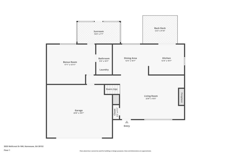 2,340/Mo, 3035 Wellcrest Dr NW Kennesaw, GA 30152 Floorplan View