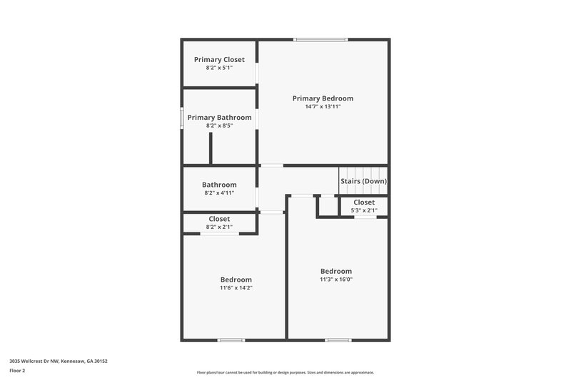 2,340/Mo, 3035 Wellcrest Dr NW Kennesaw, GA 30152 Floorplan View 2