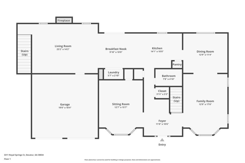 2,400/Mo, 3311 Royal Springs Ct Decatur, GA 30034 Floorplan View