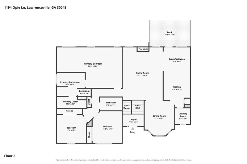 2,685/Mo, 1194 Opie Ln Lawrenceville, GA 30045 Floor Plan View 2