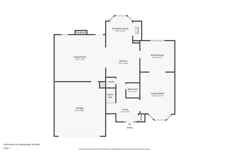 2,075/Mo, 470 Concord Terrace McDonough, GA 30253 Floor Plan View