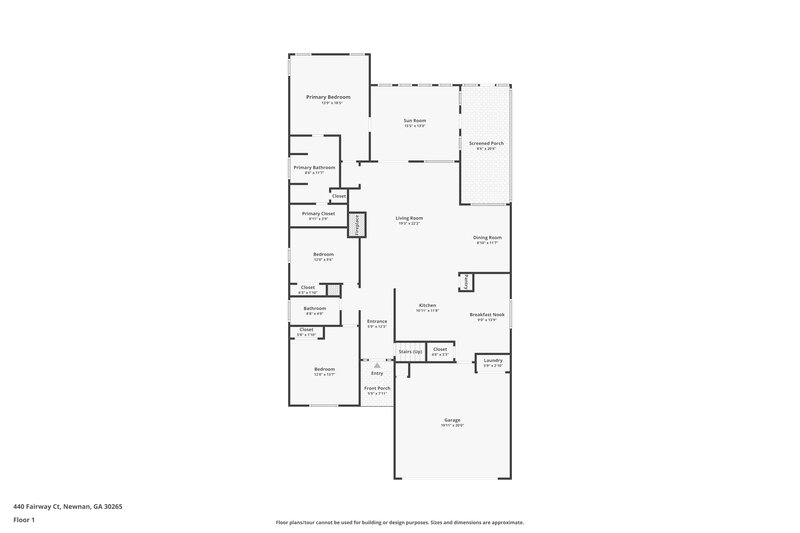 2,150/Mo, 440 Fairway Ct Newnan, GA 30265 Floorplan View