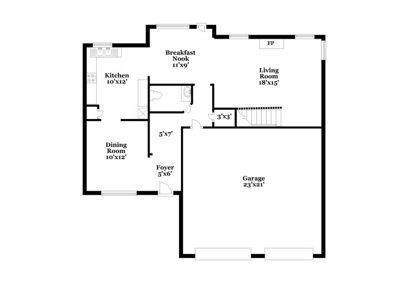 2,055/Mo, 2395 Brookgate Way Ellenwood, GA 30294 Floor Plan View