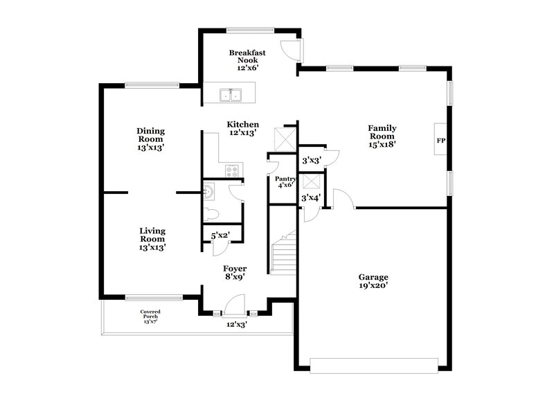 1,915/Mo, 3595 Lynley Mill Dr Dacula, GA 30019 Floor Plan View