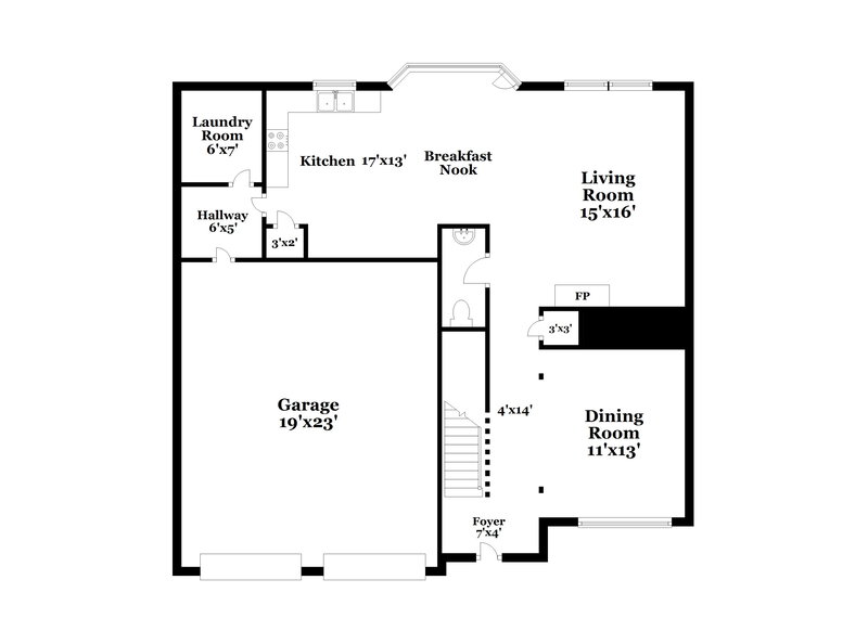 2,215/Mo, 7622 Absinth Dr Atlanta, GA 30349 Floor Plan View