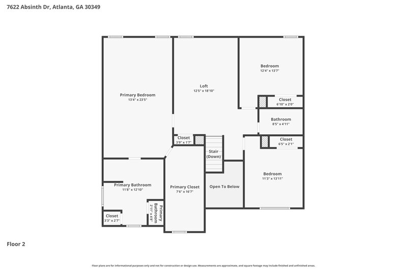 2,635/Mo, 7622 Absinth Dr Atlanta, GA 30349 Floor Plan View 2