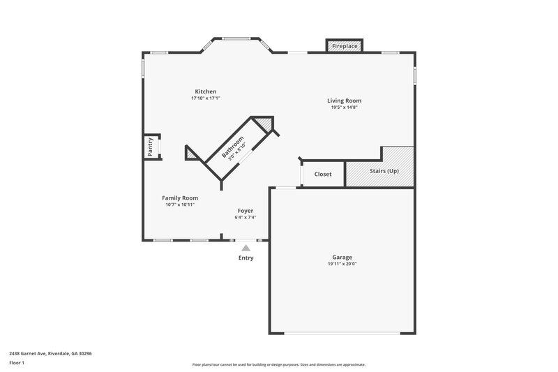 2,180/Mo, 2438 Garnet Ave Riverdale, GA 30296 Floor Plan View