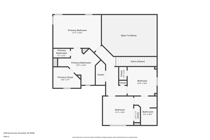 2,180/Mo, 2438 Garnet Ave Riverdale, GA 30296 Floor Plan View 2