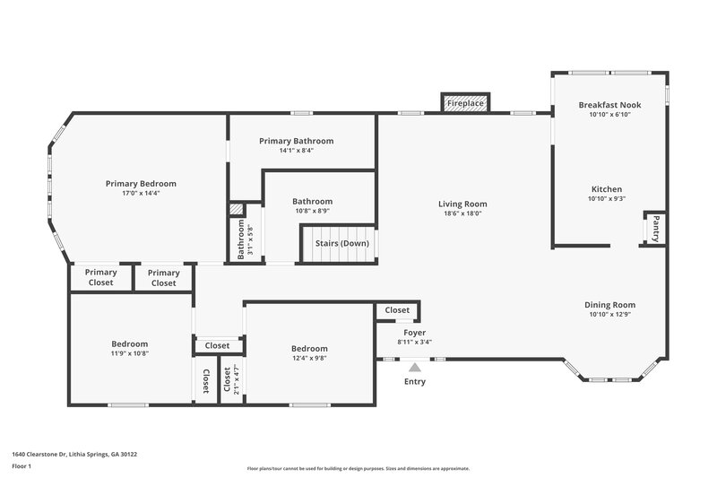 2,680/Mo, 1640 Clearstone Dr Lithia Springs, GA 30122 Floorplan View