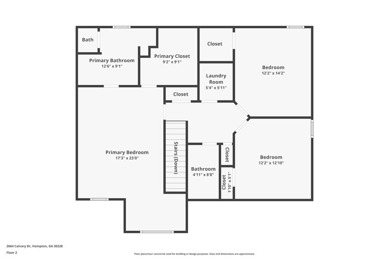2,335/Mo, 2664 Calvary Dr Hampton, GA 30228 Floor Plan View 2