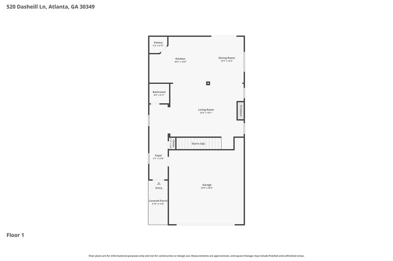 2,410/Mo, 520 Dasheill Ln Atlanta, GA 30349 Floor Plan View