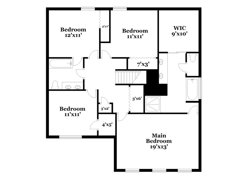 2,495/Mo, 1845 Watercrest Cir Lawrenceville, GA 30043 Floor Plan View 2